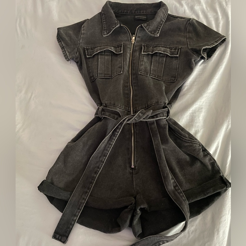 White Fox Boutique Women’s Jean Romper